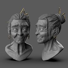 Mon projet du cours : Portrait 3D réaliste avec ZBrush et KeyShot . 3D, modelare 3D și design de caractere 3D de Sarah Mardirossian - 03.23.2023