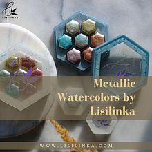 My own metallic watercolors!. Watercolor Painting, Traditional illustration, Painting, and Gouache Painting project by Lisi - 03.24.2023