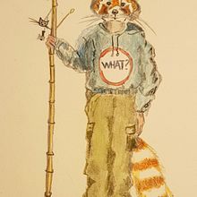 Mon projet du cours : Création de personnages anthropomorphes. Projekt z dziedziny Trad, c, jna ilustracja,  R, sunek, Ilustracja c, frowa i Malowanie akwarelą użytkownika Marina Addor - 06.11.2023