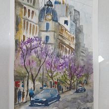 Mi proyecto del curso: Paisajes urbanos en acuarela. Un progetto di Belle arti, Pittura ad acquerello e Illustrazione architettonica di Vanesa Ferrin - 23.03.2023