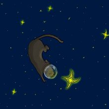 Gatito espacial. Projekt z dziedziny Trad, c, jna ilustracja, Literatura dziecięca i Ilustracje dla dzieci użytkownika aaron bazan - 21.03.2023