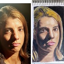Mi proyecto del curso: Retrato realista con lápices de colores. Traditional illustration, Fine Arts, Pencil Drawing, Drawing, Portrait Drawing, Realistic Drawing, Colored Pencil Drawing, and Artistic Drawing project by Stefany - 03.24.2023