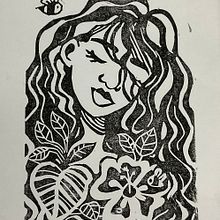 My project for course: Carved Stamps for Illustrated Compositions. Un progetto di Illustrazione tradizionale, Artigianato, Belle arti e Stampa di Lisa Davis Palmer - 21.03.2023