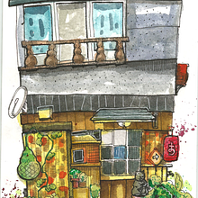 Mi proyecto del curso: Ilustración de escenas con acuarela y pluma estilográfica. Pintura, Esboçado, Pintura em aquarela, Ilustração arquitetônica e Ilustração com tinta projeto de Jerónimo Visñovezky - 25.03.2023