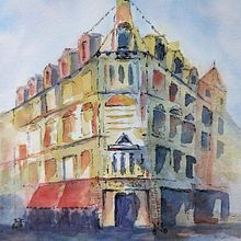 My project for course: Architectural Sketching with Watercolor and Ink. Een project van  Schetsen,  Tekening, Aquarelschilderen,  Architecturale illustratie, Sketchbook y  Illustratie met inkt van caribou - 25.03.2023
