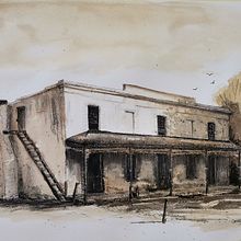 My project for course: Architectural Sketching with Watercolor and Ink. Projekt z dziedziny Sketching,  R, sunek, Malowanie akwarelą,  R, sunek architektoniczn, Sketchbook,  R i sunek atramentem użytkownika Gerrit van der Merwe - 05.04.2023