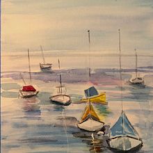 My project for course: Watercolor Techniques for Painting Seascapes. Een project van Schilderij, Aquarelschilderen y Naturalistische illustratie van susanspw5 - 26.03.2023