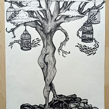 My project for Surrealistic Fineliner Illustration. Un projet de Illustration traditionnelle, Dessin, Dessin réaliste, Dessin artistique et Illustration à l'encre de Sla Sindjelic - 26.03.2023