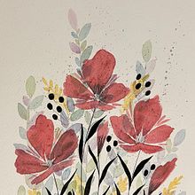 Mi proyecto del curso: Creación de una composición floral con acuarela. Un proyecto de Ilustración tradicional, Bellas Artes, Pintura, Pintura a la acuarela, Ilustración botánica e Ilustración naturalista				 de Maria Alejandra - 26.03.2023