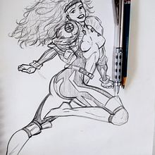 Rogue del sketch a las acuarelas!!. Design, Traditional illustration, Character Design, Comic, Watercolor Painting, Ink Illustration, and Figure Drawing project by Fernando Nesa Ramírez - 03.27.2023