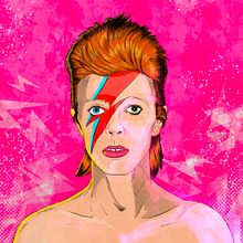 David Bowie cyberpunk retro style. Un projet de Illustration traditionnelle, Design , Design graphique , et Postproduction photographique de Marco De La Cueva - 18.03.2023