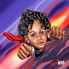 Little Superman. Ilustração tradicional projeto de Roger Greenidge - 27.03.2023