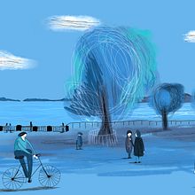 Ilustración para una campaña de peatonalización - Asociación Vigo Histórico . Un progetto di Illustrazione tradizionale, Illustrazione digitale e Illustrazione editoriale di Maria Meiga - 27.03.2023