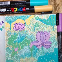 My project for course: Botanical Patterns in a Sketchbook: Conquer the Blank Page. Un projet de Illustration traditionnelle, Création de motifs, Illustration botanique , et Carnet de croquis de Vivian Mar - 25.03.2023