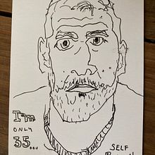 Self portrait, Felix Scheinberger’s class. Traditional illustration, Sketching, Creativit, Drawing, Watercolor Painting, and Sketchbook project by phillaschmidt - 03.26.2023