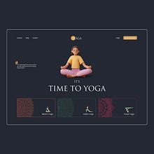 Yoga Website Header. Un proyecto de Diseño, UX / UI, Creatividad, Diseño Web y Diseño gráfico de karthi keyan - 26.03.2023