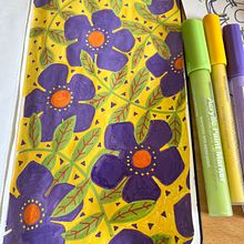 Botanical Patterns in Sketchbook: Periwinkles. Traditional illustration, Pattern Design, Botanical Illustration, and Sketchbook project by esmereldasunset - 03.27.2023