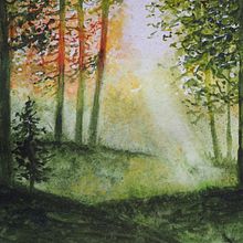 Meu projeto do curso: Paisagens de sonhos com aquarela: pintura com luz. Painting, and Watercolor Painting project by Joana São Marcos - 03.27.2023
