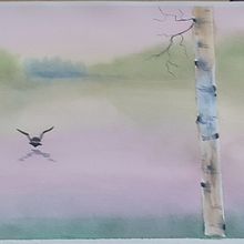 Mi proyecto del curso: Paisajes atmosféricos en acuarela. Artes plásticas, Pintura, e Pintura em aquarela projeto de Francisca Vázquez Pérez - 27.03.2023