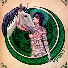 Dioses y diosas celtas, celtíberas, vetones, lusitanos, astures.... Un proyecto de Ilustración tradicional, Cómic, Ilustración vectorial, Dibujo y Concept Art de Guillermo Liroz - 01.02.2023