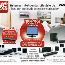BOSE LIFESTYLE DinA5 en punto de venta El corte Inglés. Un proyecto de Publicidad y Diseño gráfico de Jorge Peña - 01.04.2009