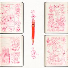 Rojo Sketchbook. Traditional illustration, Animation, and Comic project by Lobón Leal - 03.28.2023