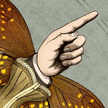 Butterhand Portrait. Ilustração tradicional, e Colagem projeto de Pepetto - 05.10.2016
