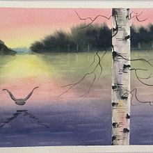 Il mio progetto del corso: Paesaggi ad acquerello ricchi di atmosfera. Un progetto di Belle arti, Pittura e Pittura ad acquerello di lasette1 - 02.04.2023