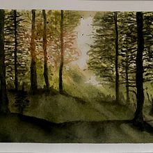 Il mio progetto del corso: Paesaggi incantevoli ad acquerello: dipingi con la luce. Un progetto di Pittura e Pittura ad acquerello di lasette1 - 28.03.2023