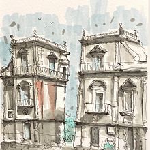 Il mio progetto del corso: Disegno architettonico espressivo con pennarelli colorati. Sketching, Drawing, Architectural Illustration, Sketchbook & Ink Illustration project by Nicola Accardo - 03.20.2023