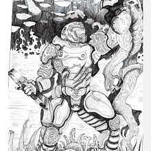 Mi proyecto del curso: Doom (videogame) . Esboçado, Desenho, Sketchbook e Ilustração com tinta projeto de Nico Benitez - 29.03.2023