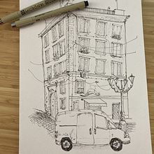 Il mio progetto del corso: Disegno architettonico espressivo con pennarelli colorati. Sketching, Drawing, Architectural Illustration, Sketchbook & Ink Illustration project by Daniele Rattu - 03.29.2023
