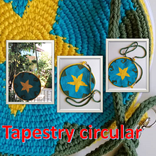 Meu projeto do curso: Tapestry circular: crie patterns e acessórios. Un proyecto de Diseño de complementos, Pattern Design, Tejido, DIY, Crochet y Diseño textil de Kátia Cristina - 30.03.2023