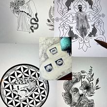 Practice designs, sketches and tattoo application from this amazing course . Un proyecto de Diseño de tatuajes e Ilustración tradicional de Matthew Taylor - 30.03.2023