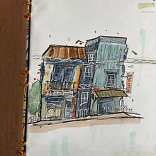 My project for course: Expressive Architectural Sketching with Colored Markers. Un proyecto de Bocetado, Dibujo, Ilustración arquitectónica, Sketchbook e Ilustración con tinta de noracumplido - 30.03.2023