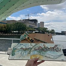 My project for course: Urban Sketching: Express Your World in a New Perspective. Un projet de Illustration traditionnelle, Esquisse , Dessin, Aquarelle, Illustration architecturale , et Carnet de croquis de Brittny - 30.03.2023