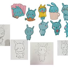 My project for course: Kawaii Illustration: Create Charming Characters. Traditional illustration, Character Design, and Manga project by Tehila Bar - 03.30.2023