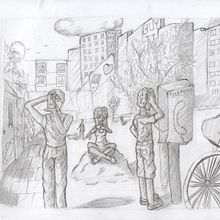 My project for course: Basic Principles of Drawing People from Imagination. Traditional illustration, Fine Arts, Sketching, Pencil Drawing, Drawing, Artistic Drawing, and Figure Drawing project by Angie - 04.01.2023