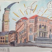 Urban sketching with Lapin: My final course project . Traditional illustration, Sketching, Drawing, Watercolor Painting, Architectural Illustration, and Sketchbook project by stefan - 04.01.2023