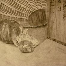 Still Life Study: Onions. Een project van  Tekening van Briar Pfaff - 01.04.2023