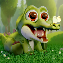Little crocodile. Un progetto di Design, 3D, Progettazione 3D e Character design 3D di Julian Osorio - 02.04.2023