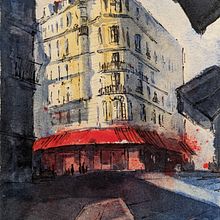 My project for course: Architectural Sketching with Watercolor and Ink. Sketching, Drawing, Watercolor Painting, Architectural Illustration, Sketchbook & Ink Illustration project by Oleh Mazhukin - 04.03.2023