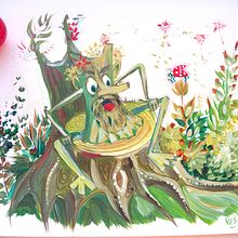 Leshy. Un projet de Illustration traditionnelle, Illustration jeunesse , et Dessin artistique de Christina Rodina - 03.04.2023