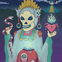 Quetzalcoatl nocturne Ein Projekt aus dem Bereich Traditionelle Illustration, Design von Figuren, Design von Garderoben, Bildende Künste, Kreativität und Kinderillustration von Dustin Johnson - 03.04.2023