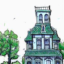 Mi proyecto del curso: Dibujo arquitectónico expresivo con marcadores de colores. Un proyecto de Bocetado, Dibujo, Ilustración arquitectónica, Sketchbook e Ilustración con tinta de marymad - 03.04.2023