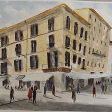 BAR BRERA MILANO. Watercolor Painting project by mrov5903 - 04.04.2023