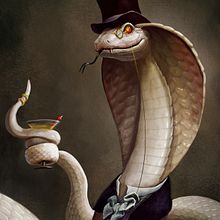 Noblesnake. Un proyecto de Ilustración tradicional, Diseño de personajes e Ilustración digital de Wison Hendrik - 04.04.2023