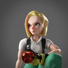 Artoys y diseño 3D No. 18 Dragon Ball Z. Un progetto di Modellazione 3D e Art to di Héctor Belmontes - 05.04.2023