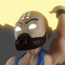 Artoys y diseño 3D Krilin Avatar State Dragon Ball Z. 3D Modeling, Art To, and s project by Héctor Belmontes - 04.05.2023