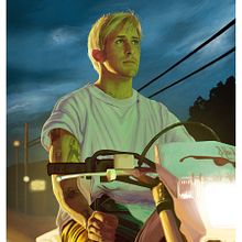 Ryan Gosling in "A place beyond the pines". Traditional illustration, Fine Arts, Drawing, Digital Illustration, and Portrait Drawing project by Anna Heckelsmüller - 04.05.2023